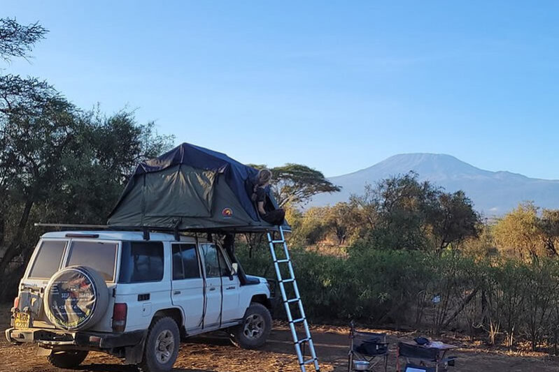 Camping in Rooftop Tent